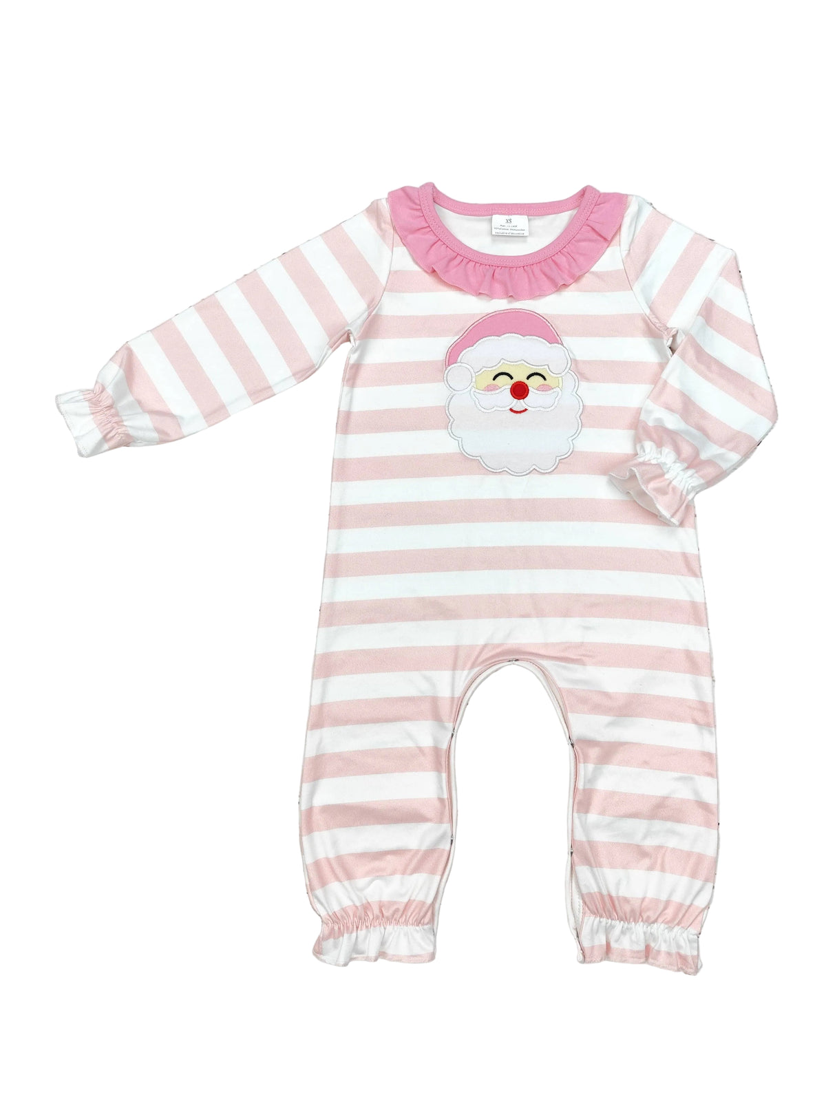 Baby Girl Santa Appliqué Christmas Romper