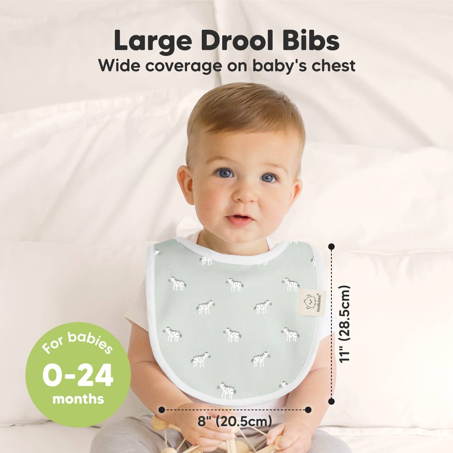 8-pack Urban Drool Bibs for Teething Baby Boys