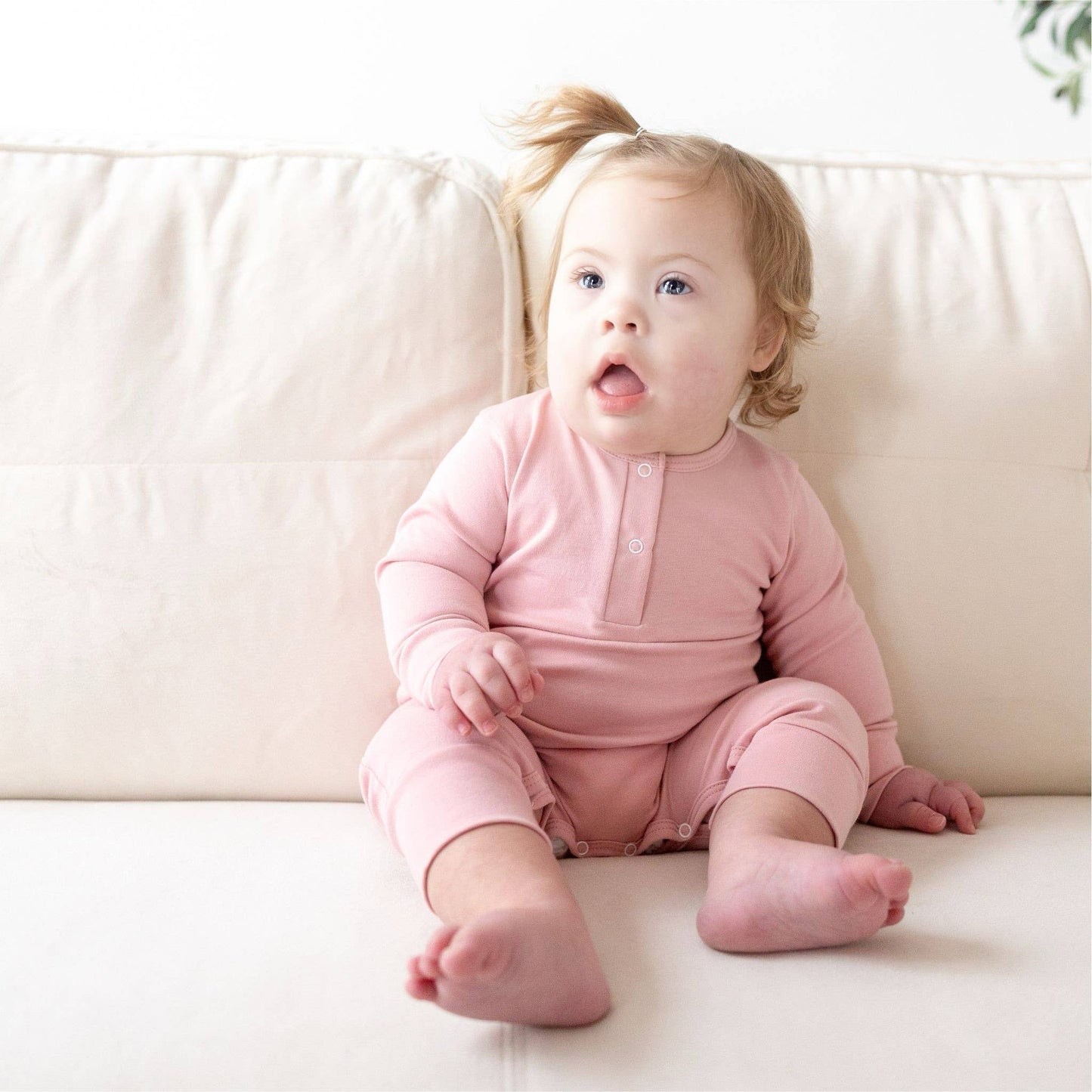Luna & Arlo Basics Playsuit - Dusty Rose