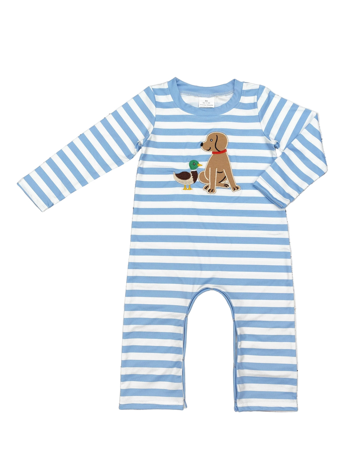 Baby Boy Dog & Duck Appliqué Romper