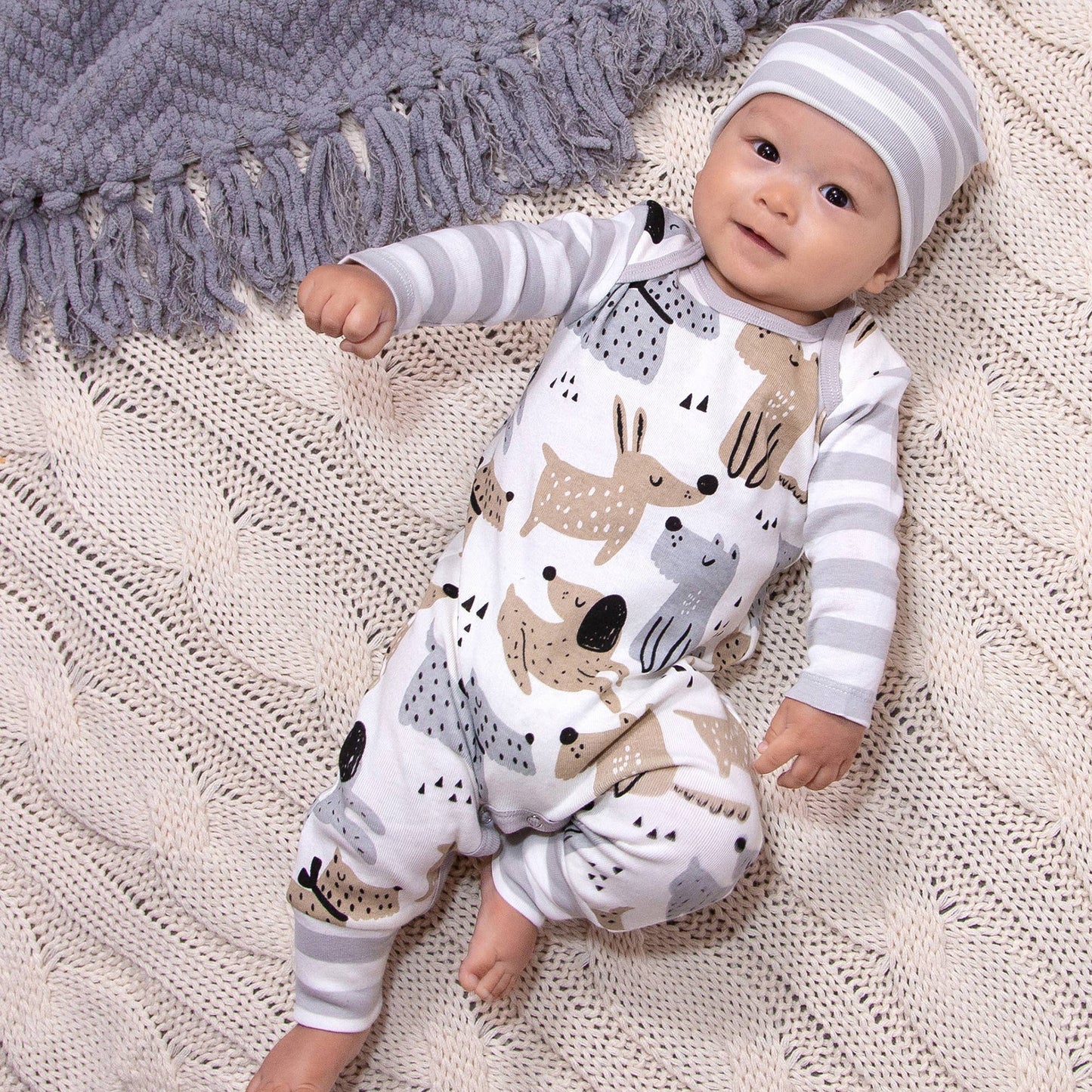 Baby Boy's Puppy Dogs Cotton Romper