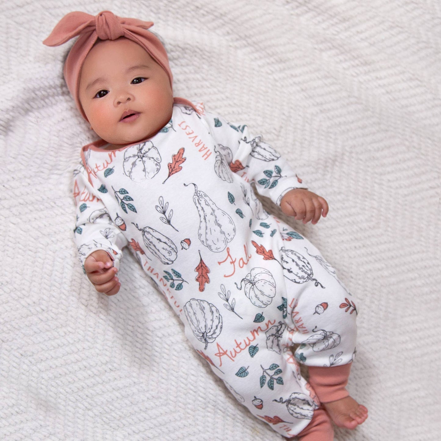Baby's Thanksgiving Cotton Romper