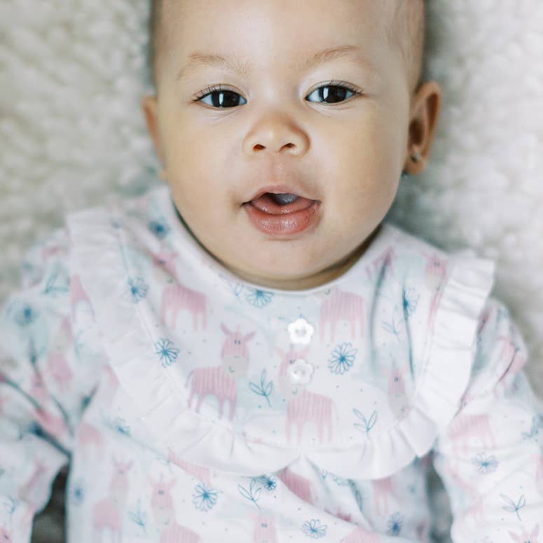Mingling Zebras - Pima Cotton Baby Romper