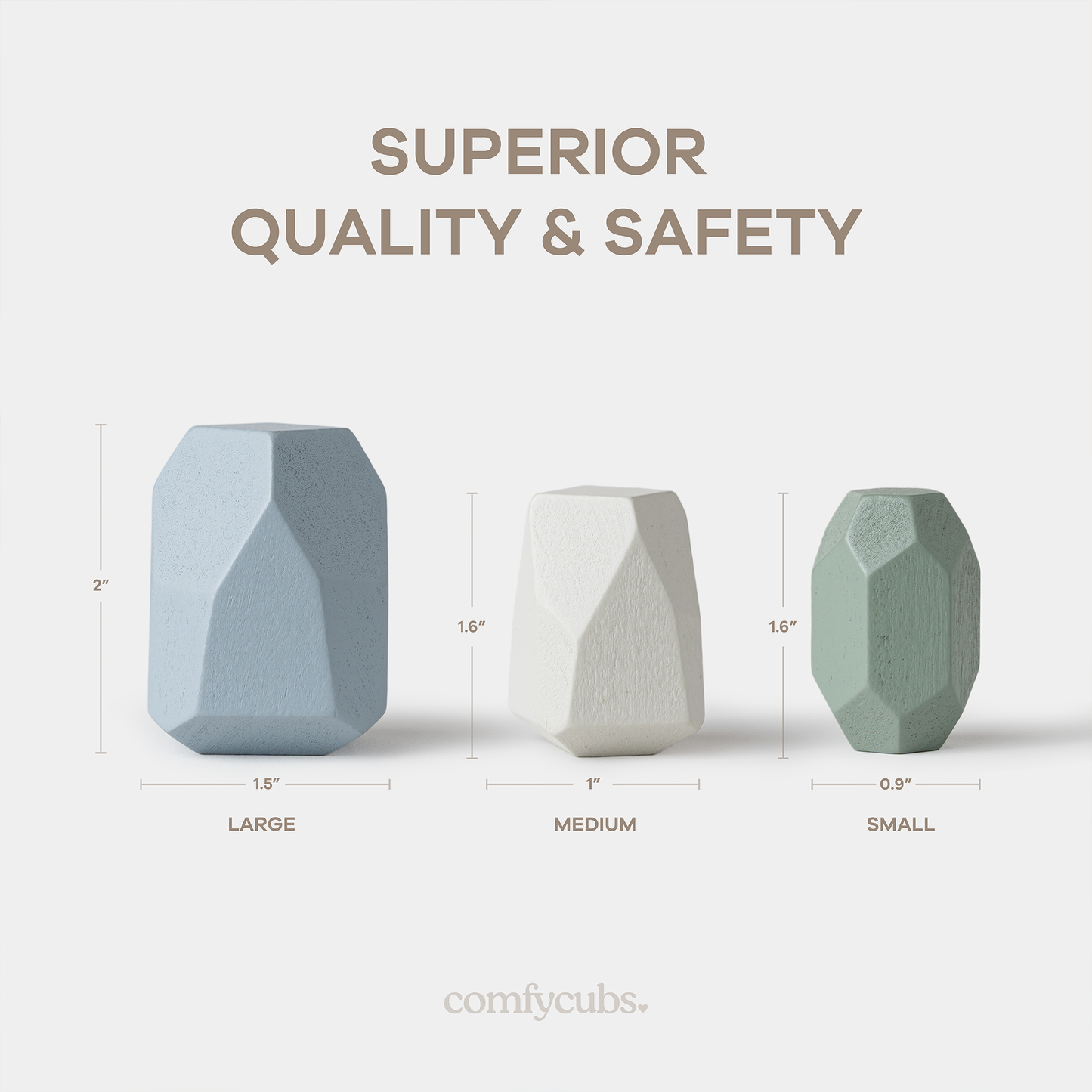 Stacking Blocks for Toddlers by Comfy Cubs in Blue or Pink