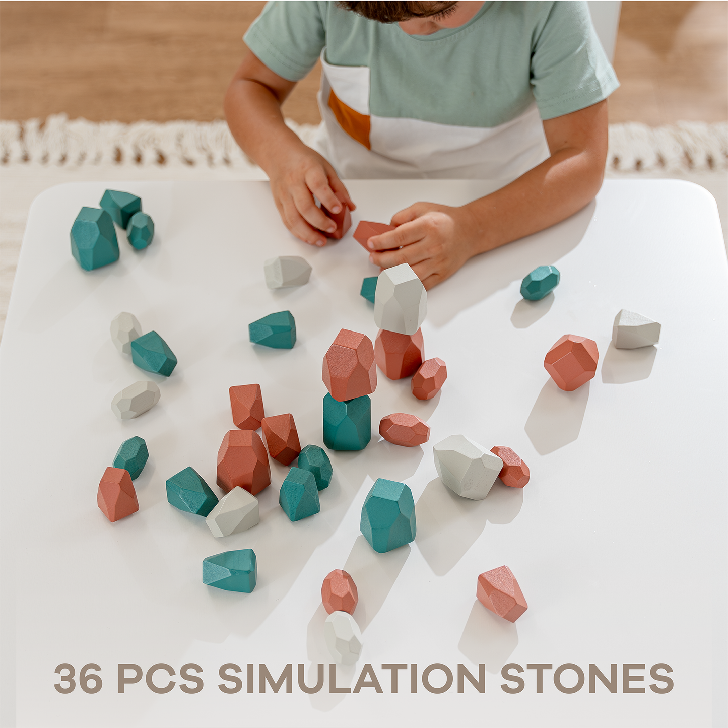 Stacking Blocks for Toddlers by Comfy Cubs in Blue or Pink
