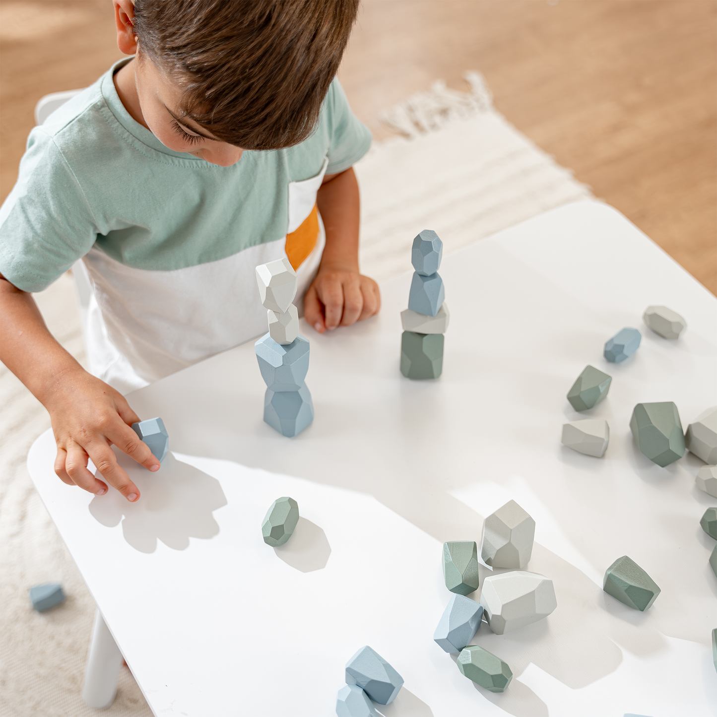 Stacking Blocks for Toddlers by Comfy Cubs in Blue or Pink