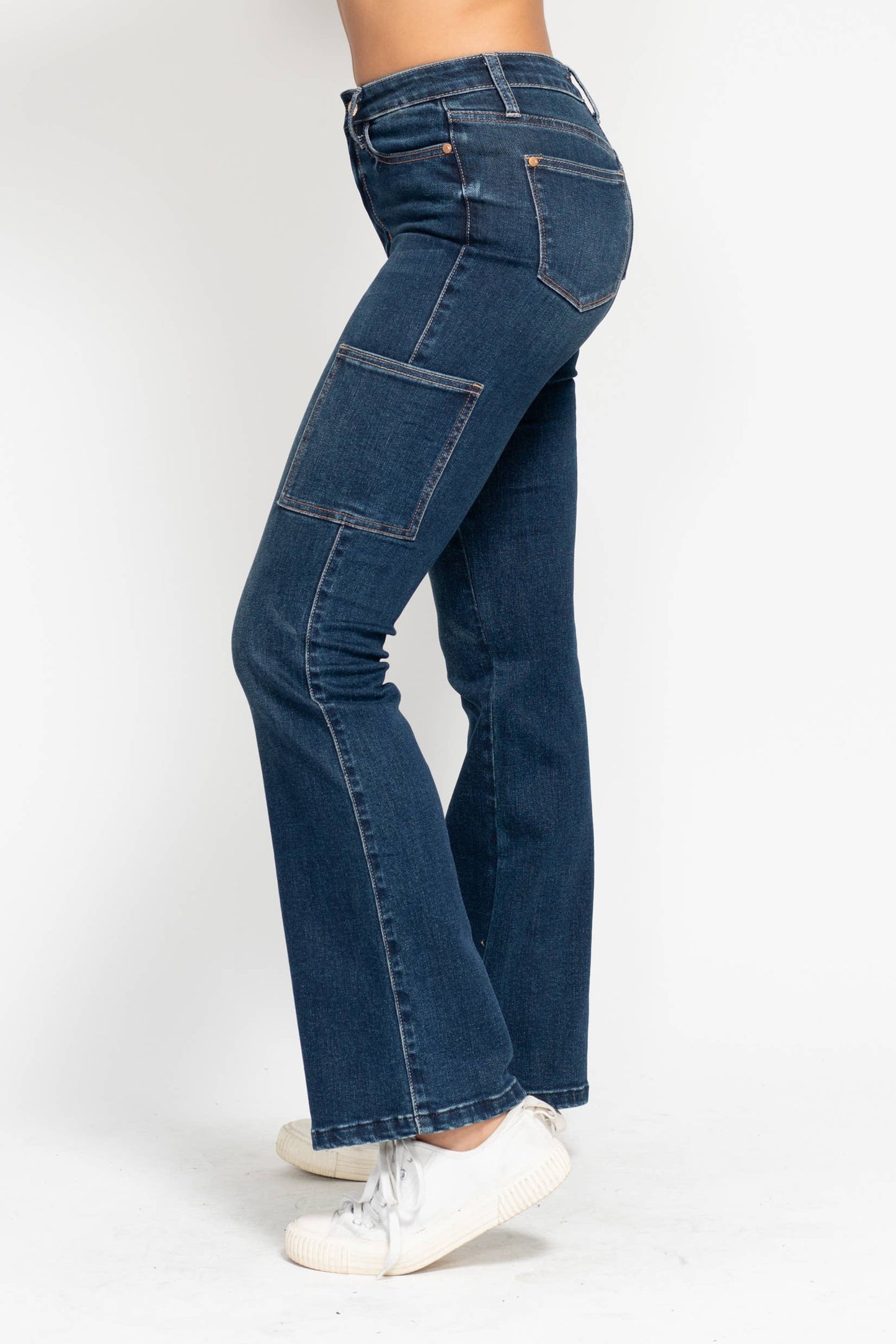 High Waisted Cargo Bootcut