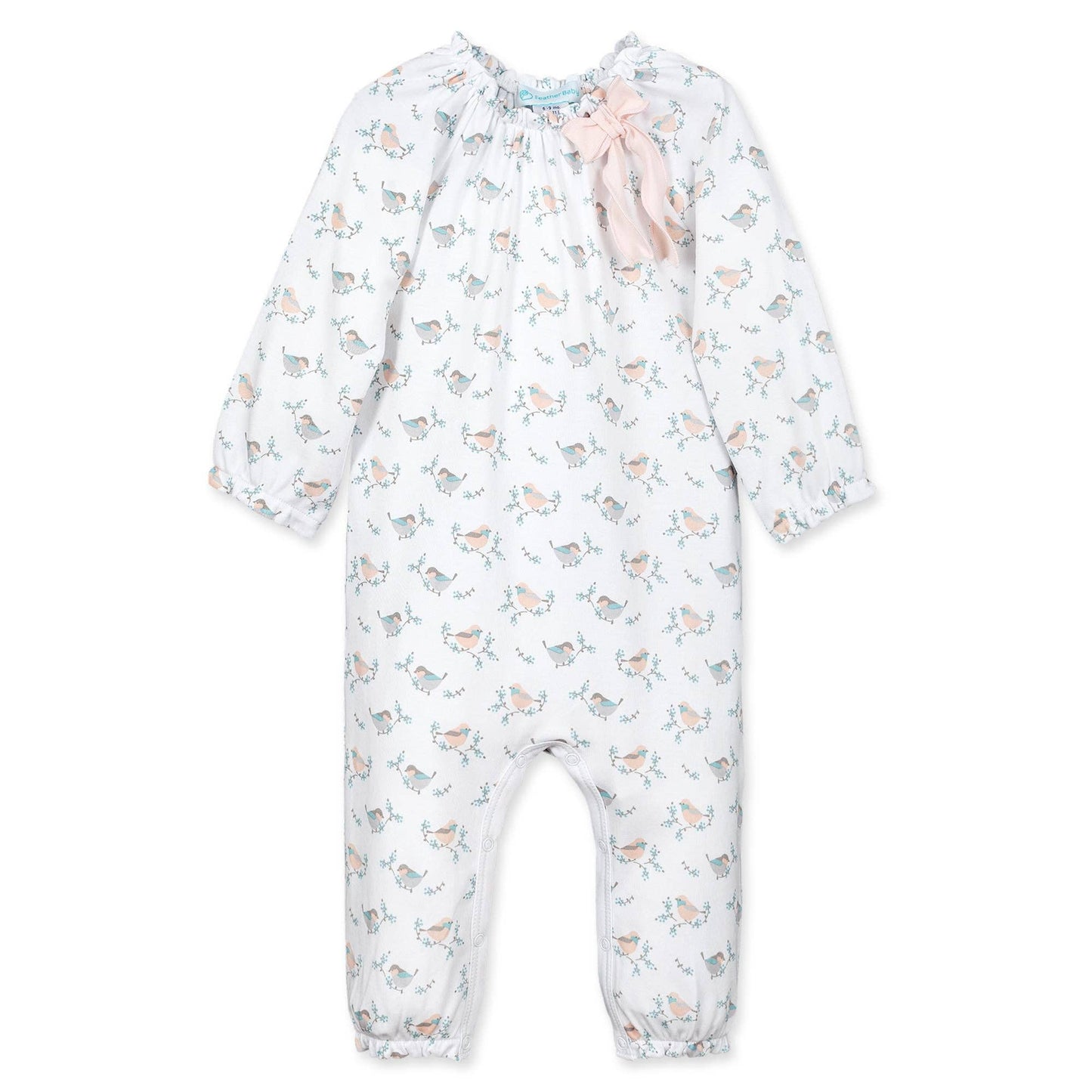 Bow Romper - Orioles - Pima Cotton Girls Outfit