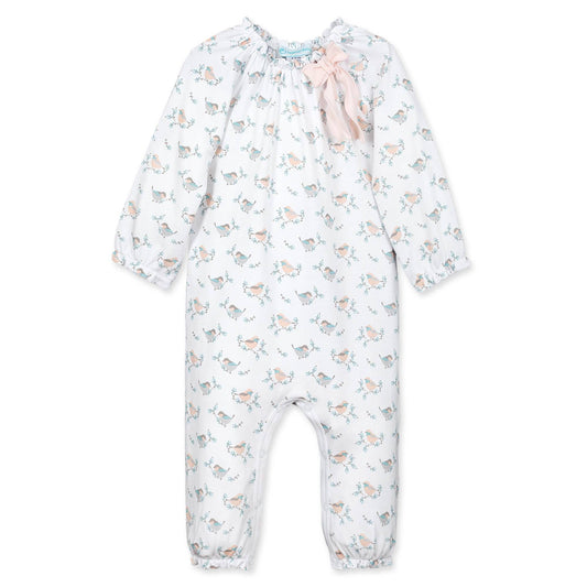 Bow Romper - Orioles - Pima Cotton Girls Outfit