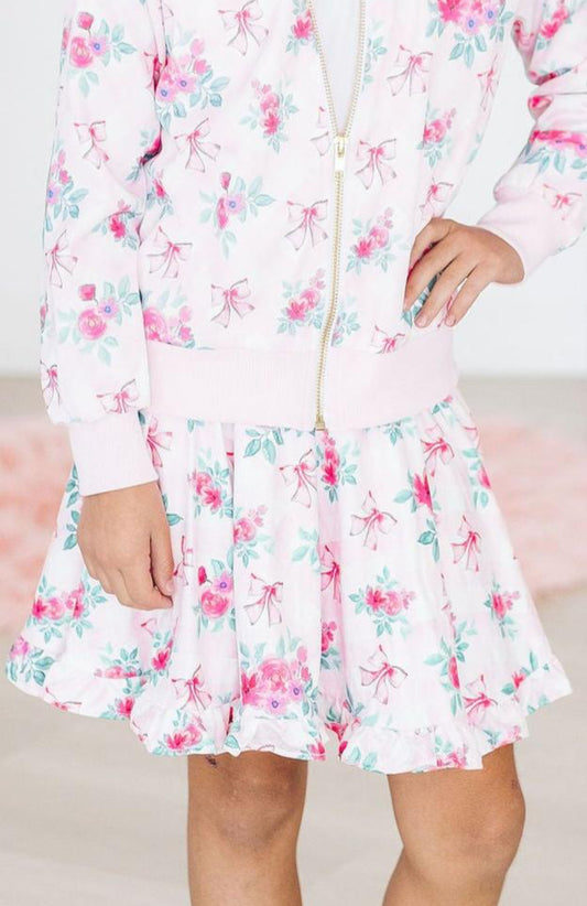 Gingham Bows Ruffle Twirl Skort