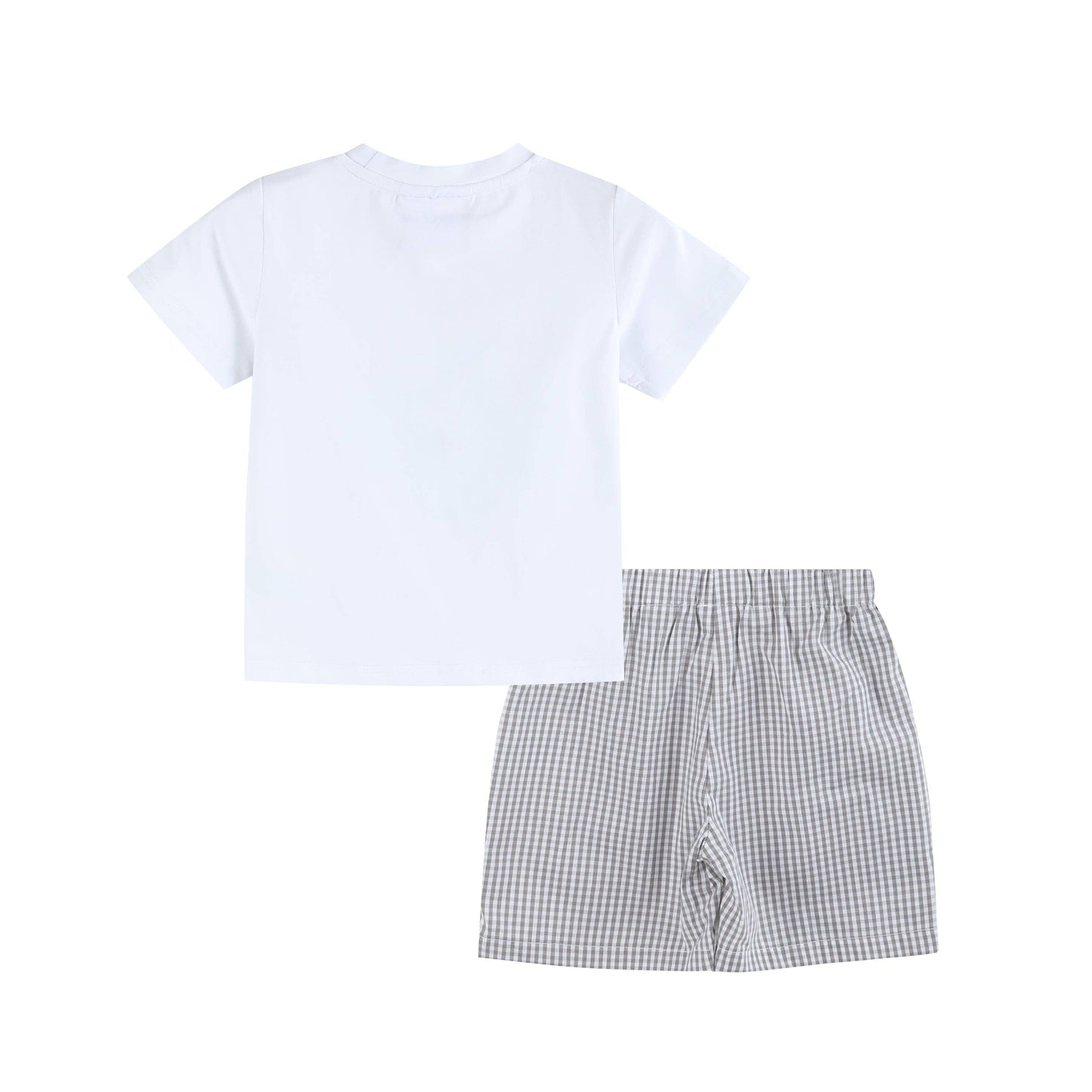 Gray Gingham Golf Tee and Shorts Set