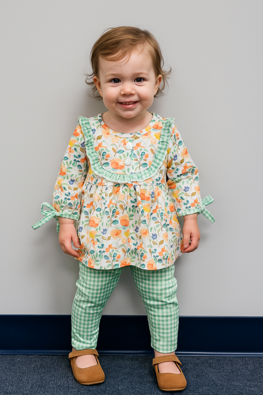 Green Watercolor Floral Set