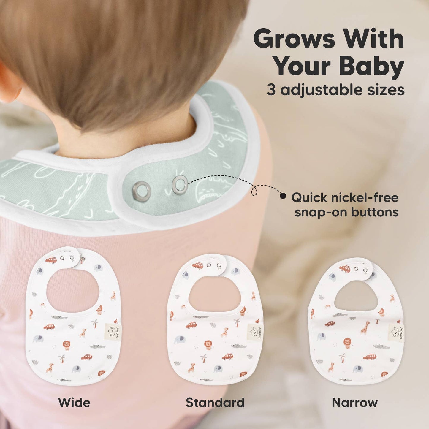 8-pack Urban Drool Bibs for Teething Baby Boys