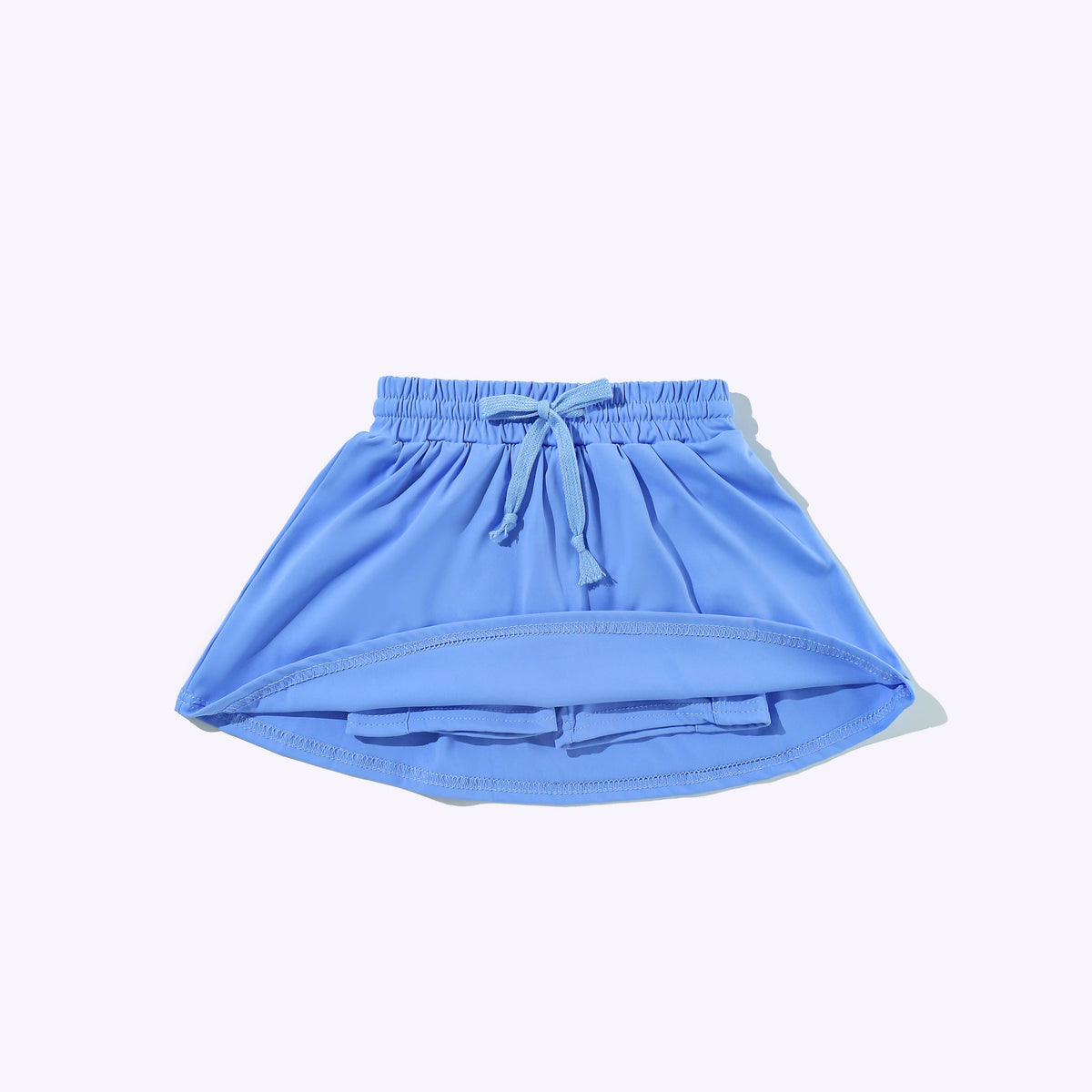 Blue Floral & Bows  Girls Quarter Zip Skort Set