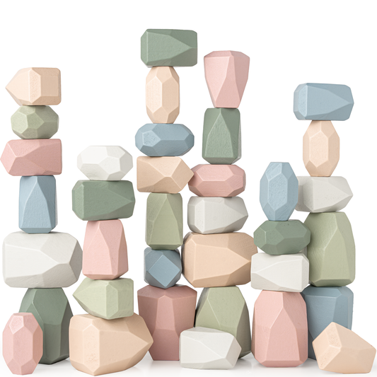 Stacking Blocks for Toddlers by Comfy Cubs in Blue or Pink