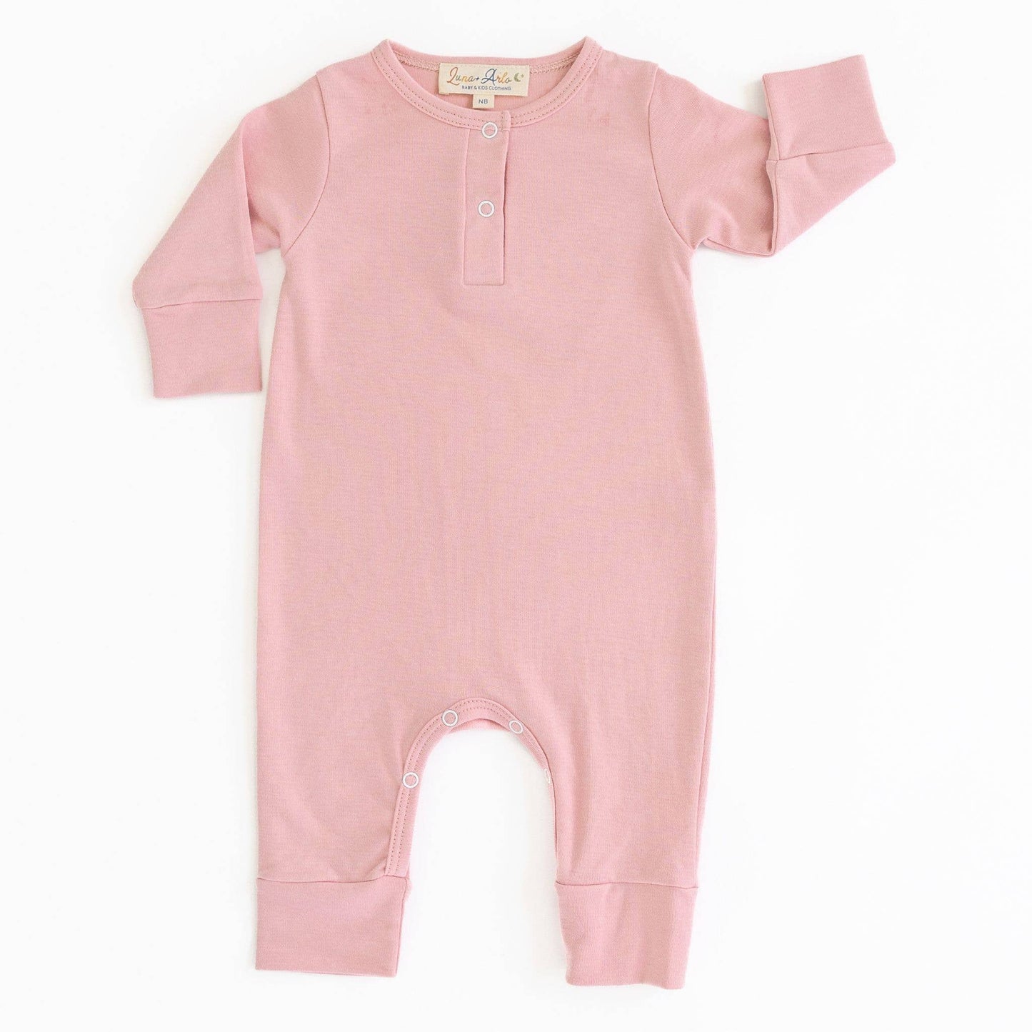 Luna & Arlo Basics Playsuit - Dusty Rose