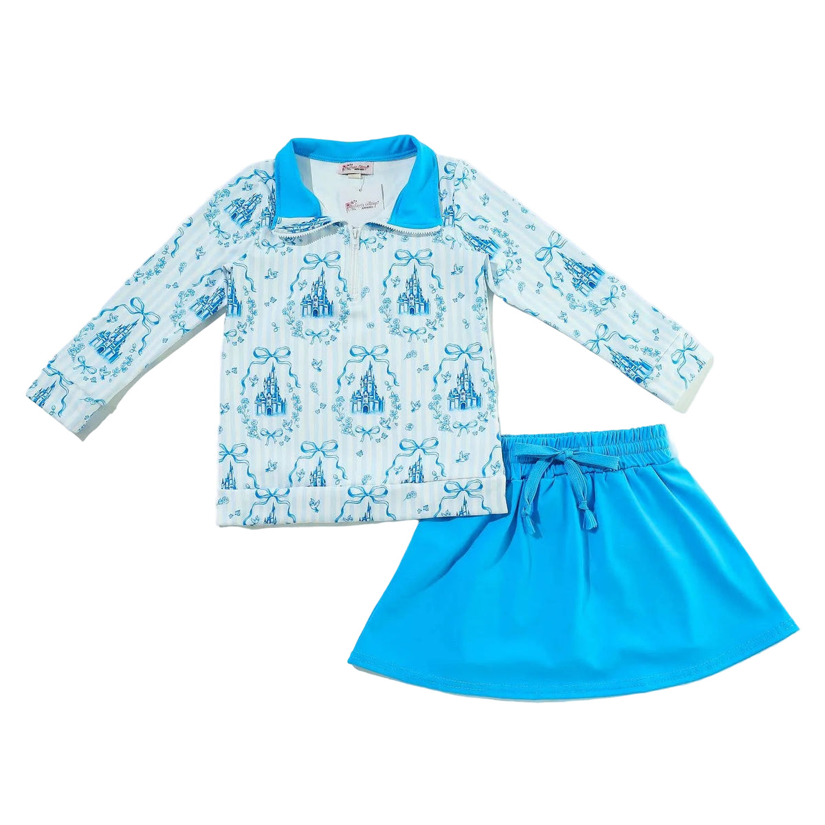 Castle & Bows Quarter Zip Girls Skort Set