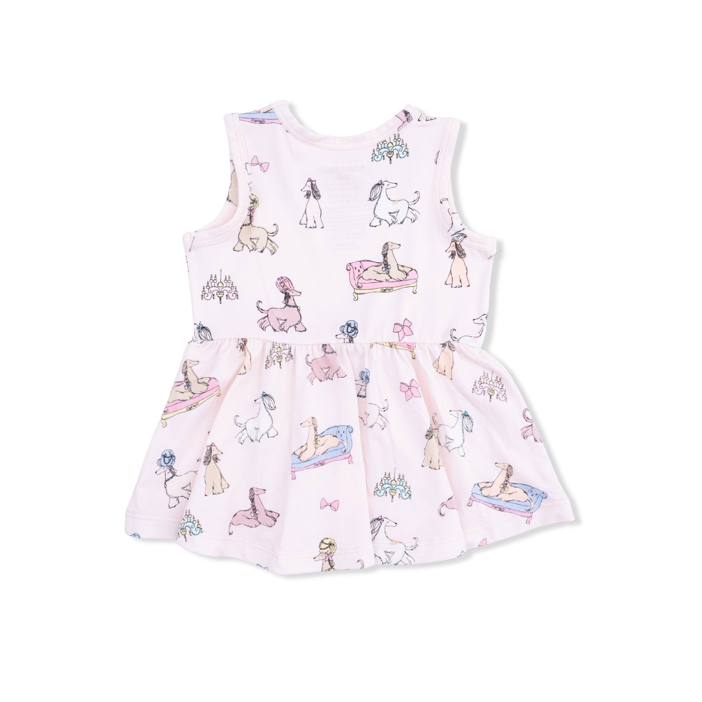 Fancy Hounds with Bows - Peplum Tank Top and Bike Short Set