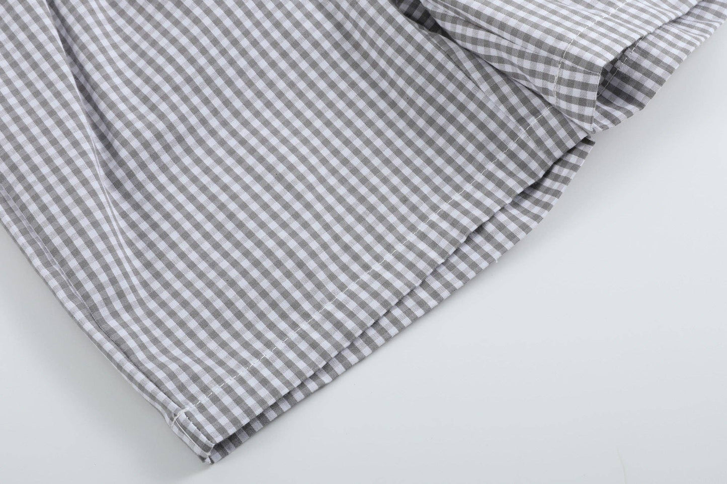 Gray Gingham Golf Tee and Shorts Set