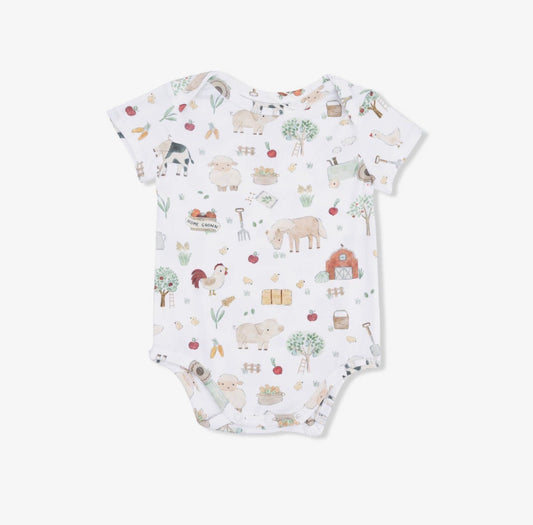 Cute Farm Animals Uni - Short Sleeve Bodysuit