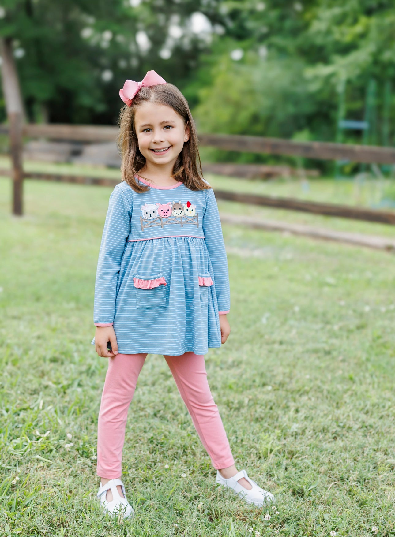 Farm Friends Ruffle Pocket Pant Set