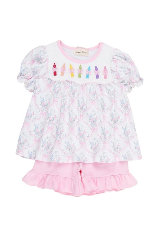 Creative Days Crayon Embroidered Ruffle Outfit