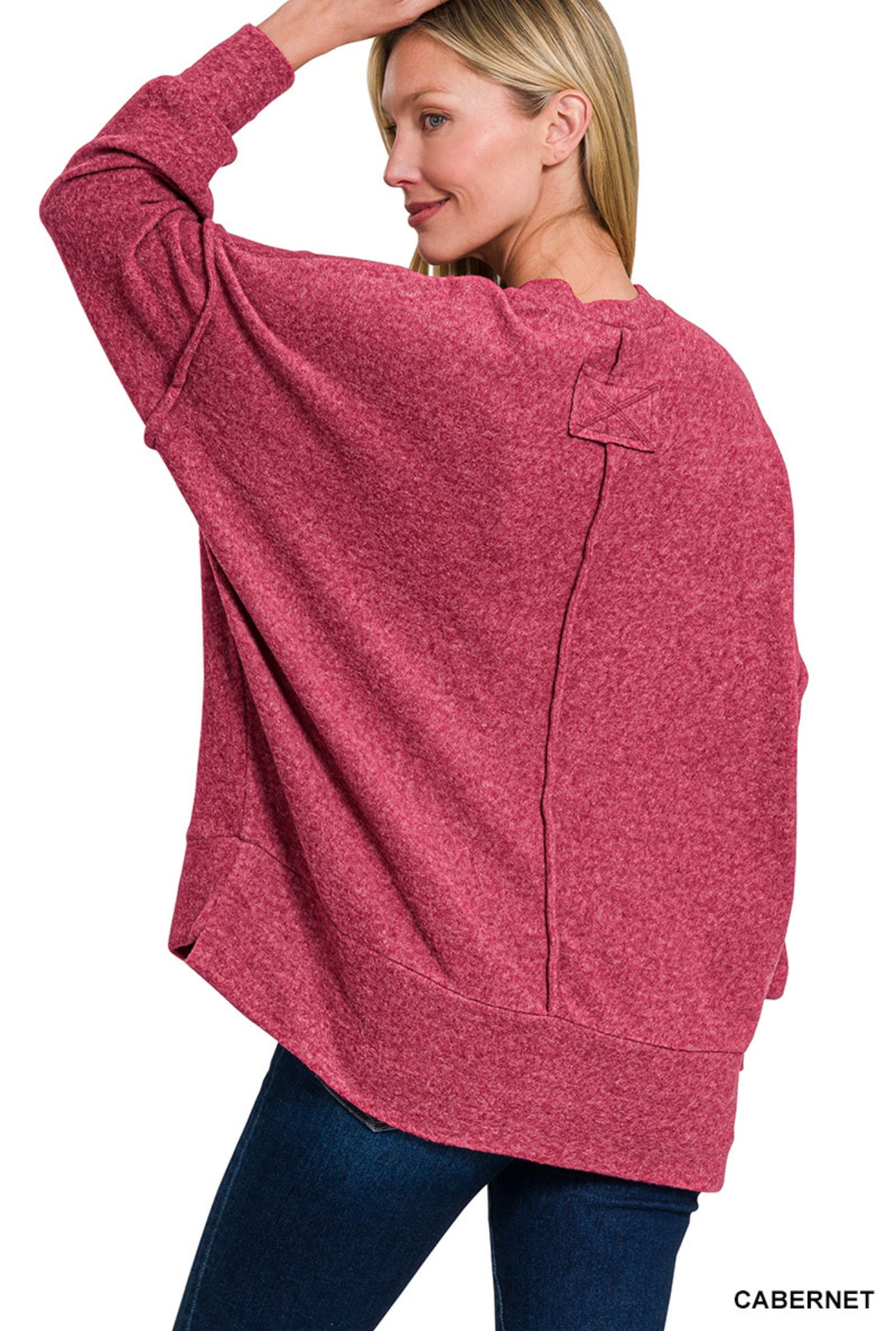 Brushed Melange Hacci Oversized Sweater