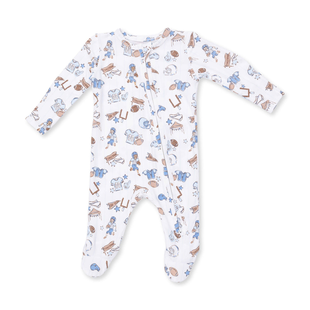 Football Nursery - 2 Way Zipper Footie