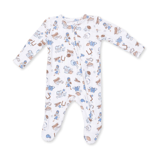 Football Nursery - 2 Way Zipper Footie