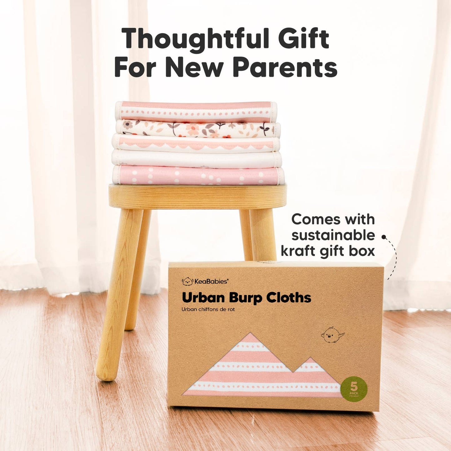 5-Pack Urban Burp Cloths
