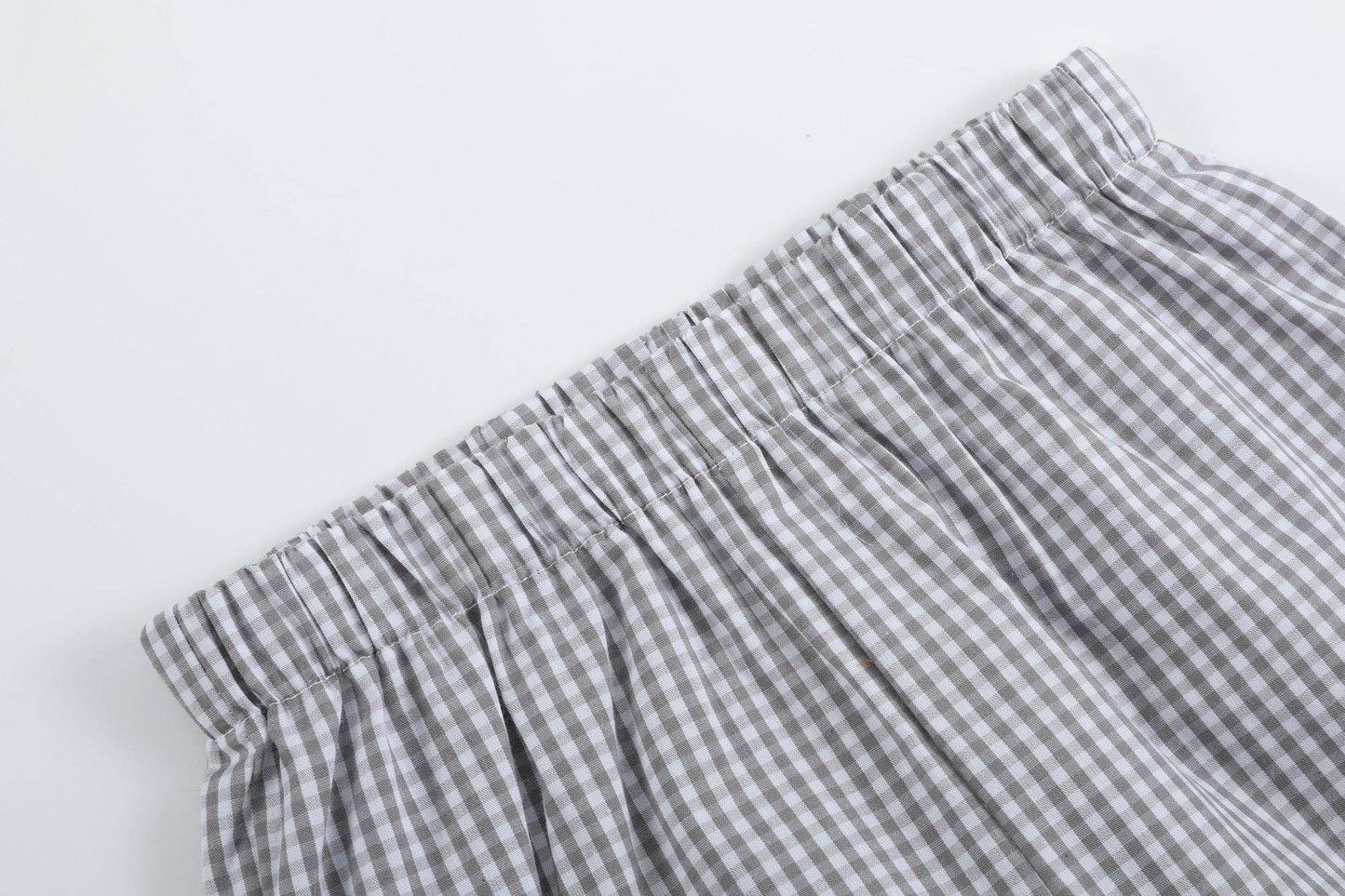 Gray Gingham Golf Tee and Shorts Set