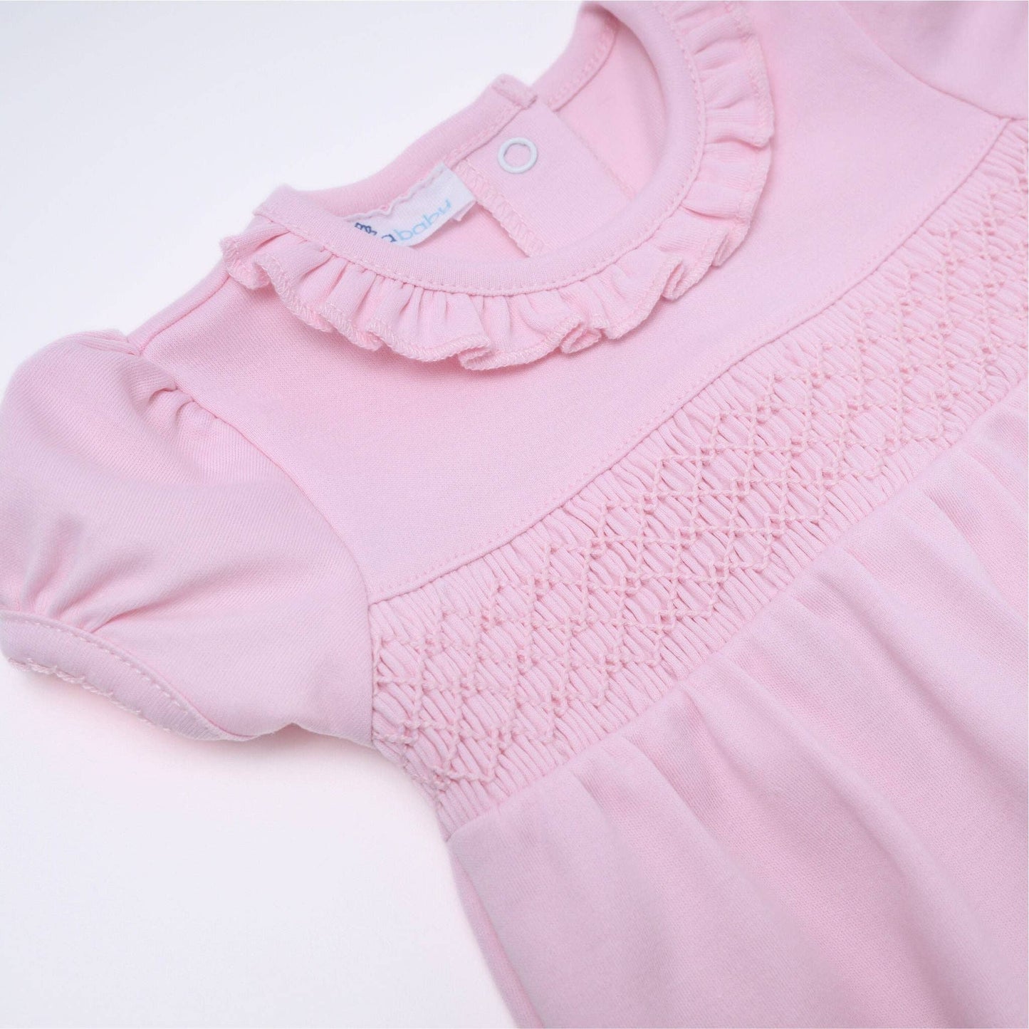 Solid Smocked Bubble - Pink