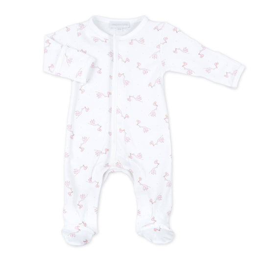 Worth the Wait Printed Footie - Pink