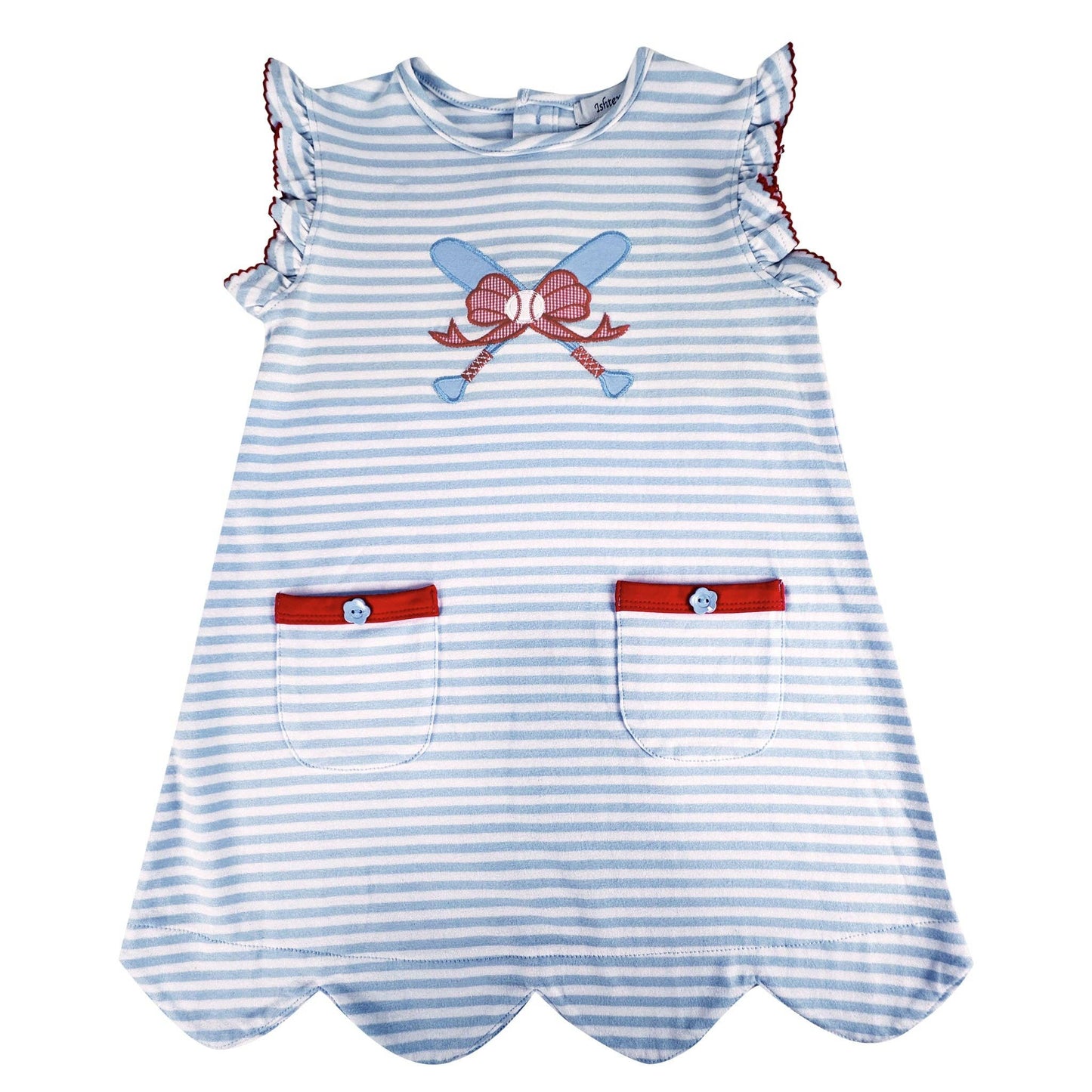 Baseball Girl's A-Line Dress