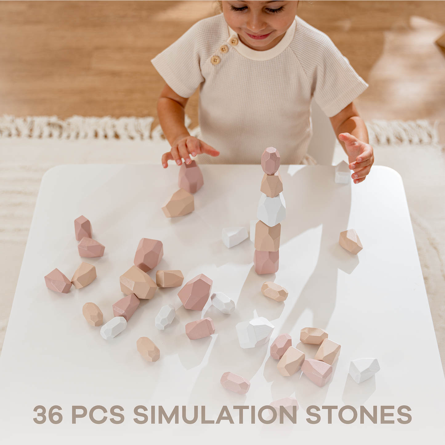 Stacking Blocks for Toddlers by Comfy Cubs in Blue or Pink