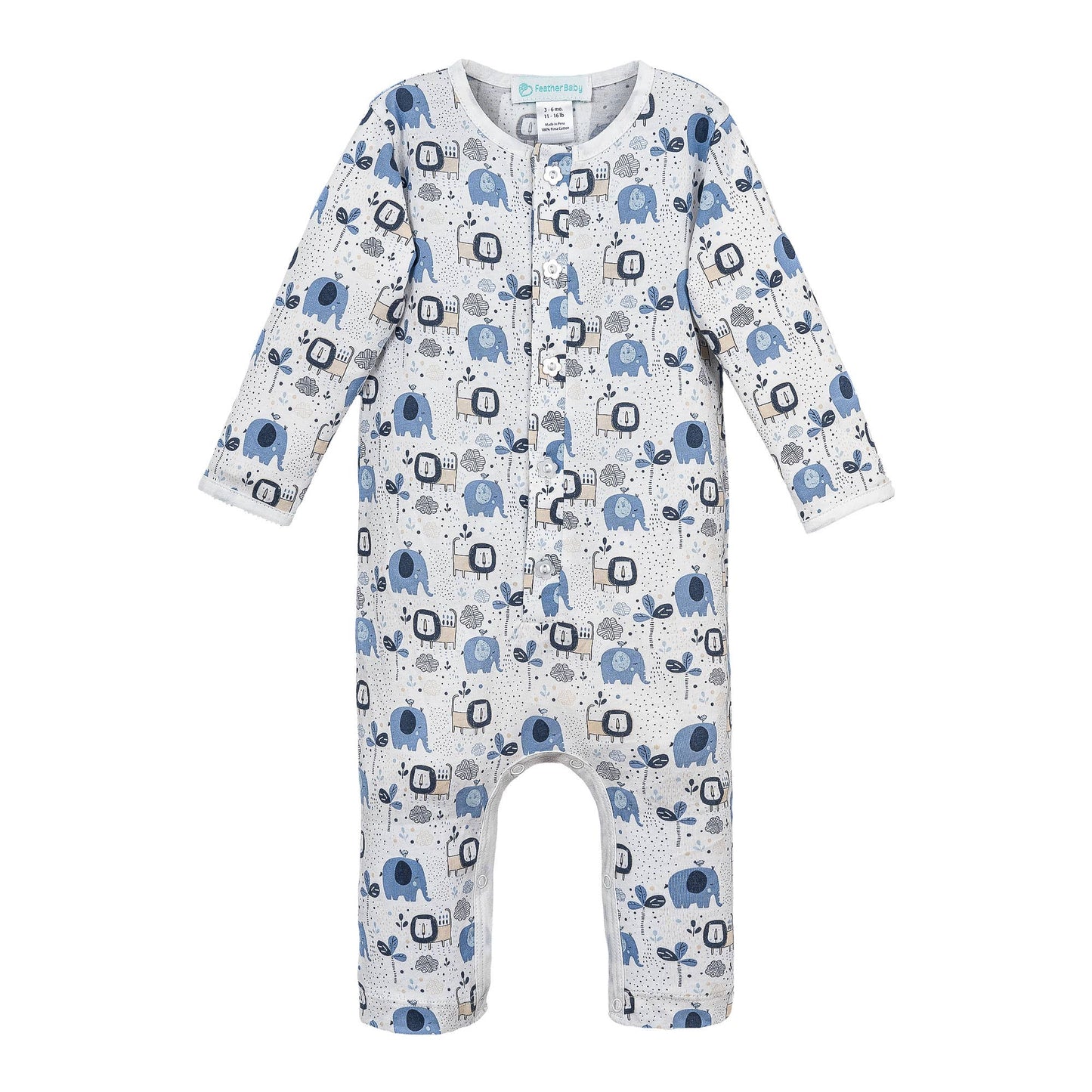 Henley Long John -Kings of the Jungle - Pima Cotton Gift